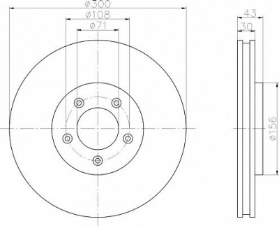 HELLA PAGID 8dd355106821 -  Тормозной диск